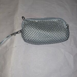 Ladies small evening beaded bag. Has wrist handle! Great condition!